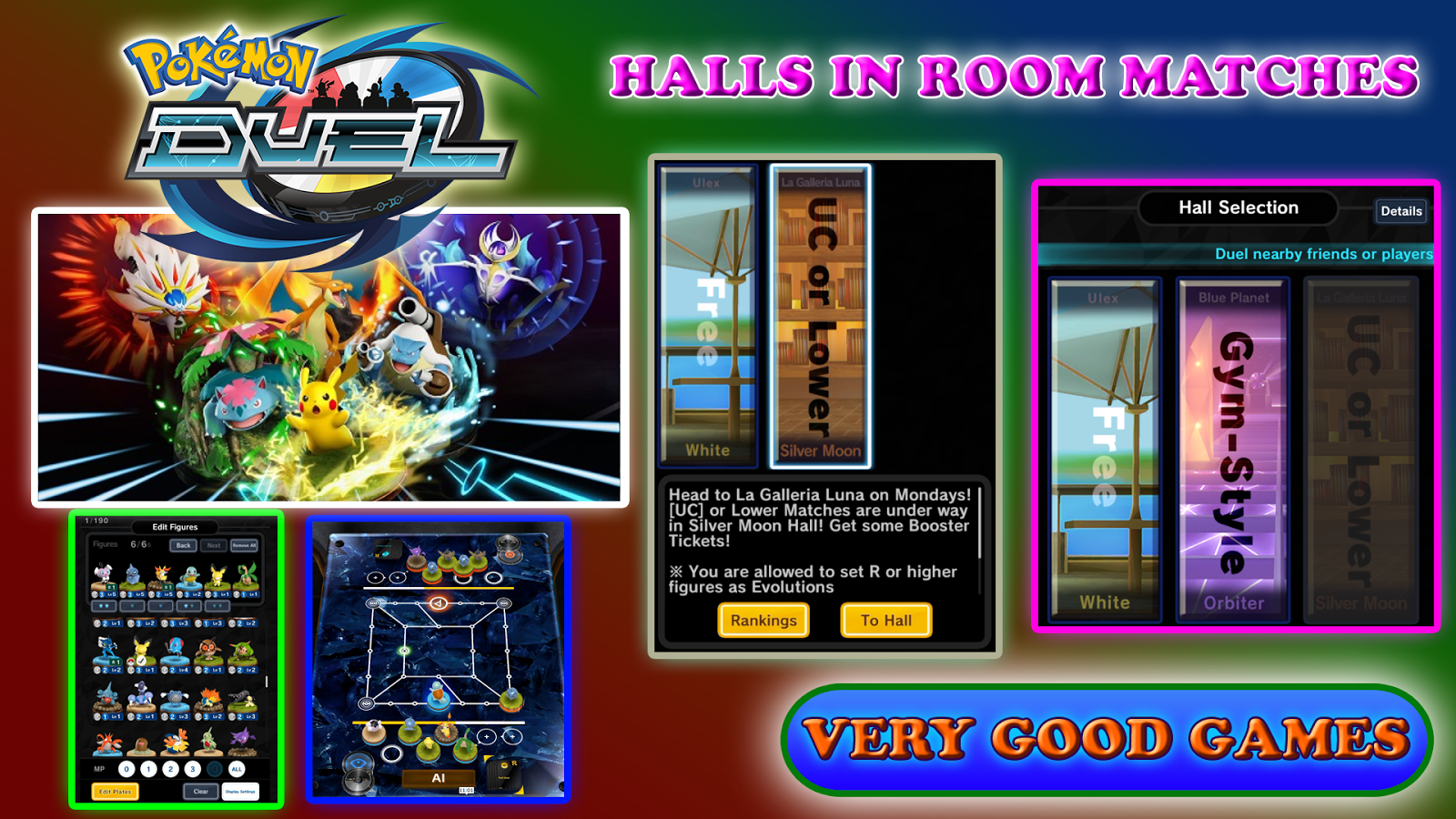 Changes of Pokemon Duel after the Major Update of the game - Halls of Room Matches