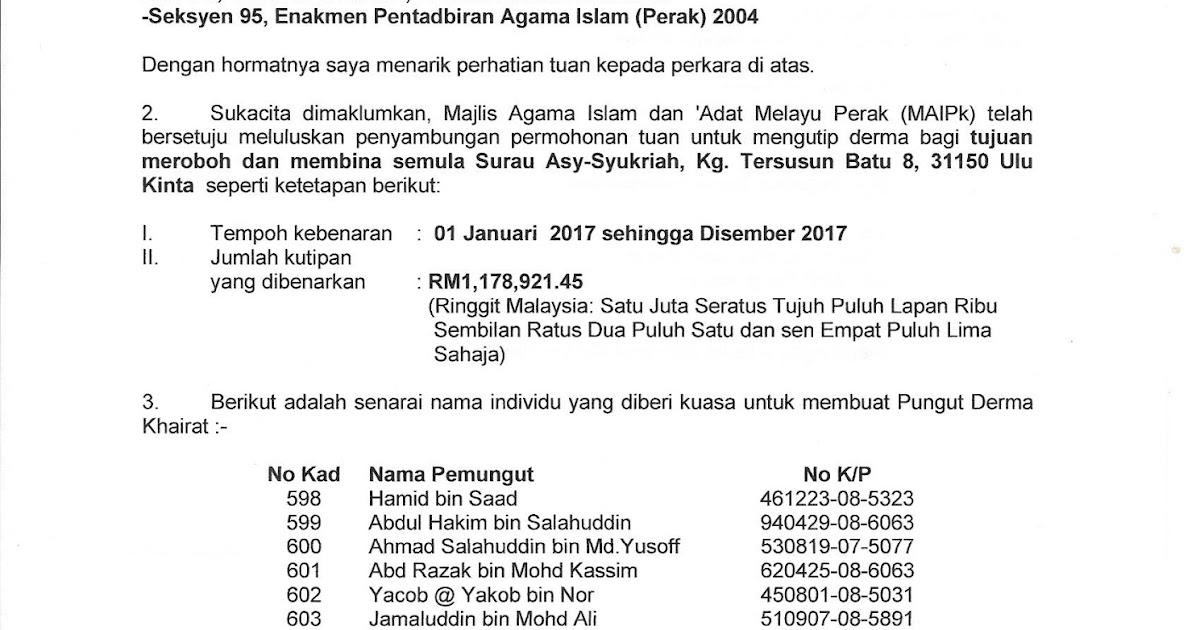 Contoh Surat Rasmi Permohonan Penyambungan Elektrik - VRasmi