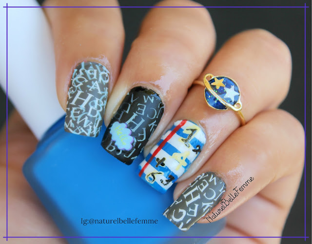 back to school nail art