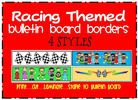 racing themed bulletin board border