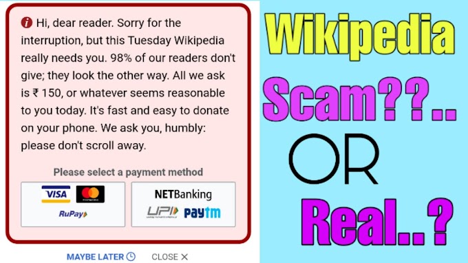 why wikipedia asking for money? | Anon-Tricks
