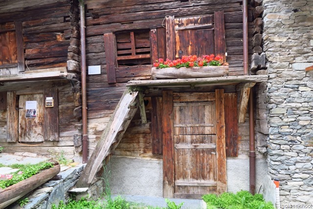 Old  building located along Hinterdorfstrasse in Zermatt