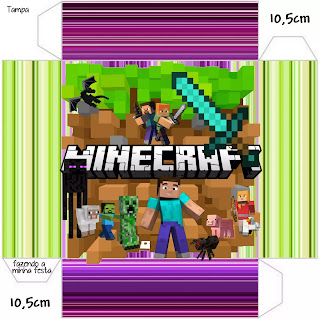 Cumpleaños de Minecraft: Cajas para Imprimir Gratis.