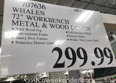 Deal for the Whalen Industrial Metal and Wood Workbench at Costco