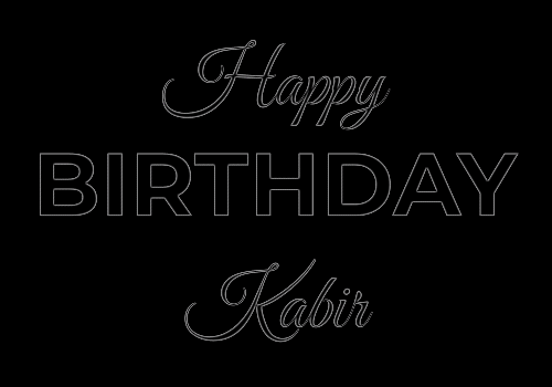 Happy Birthday Kabir (Animated GIF)