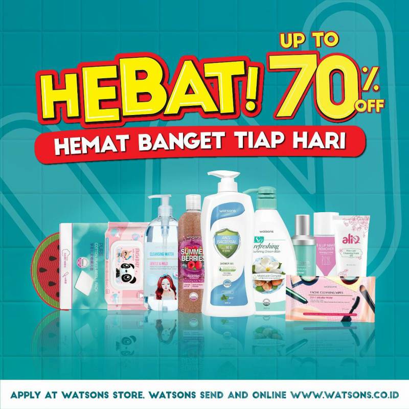 Watsons Promo Hebat – Up to 70% Off*