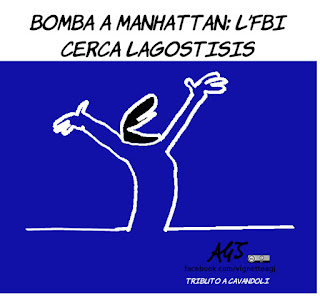 manhattan, pentola a pressione, bombe, attentato, fbi, satira, vignetta