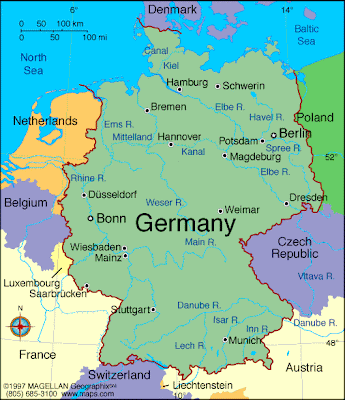 Karte von Deutschland Region Politisch