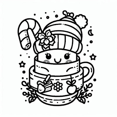 Easy Christmas Coloring Pages