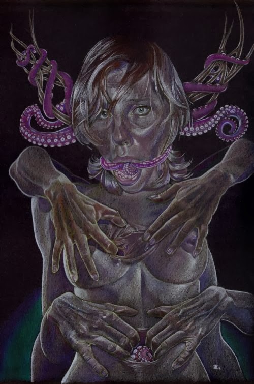 Dale Keogh ilustrações surreais macabras sensuais provocantes surreais mulheres violadas tentáculos hentai