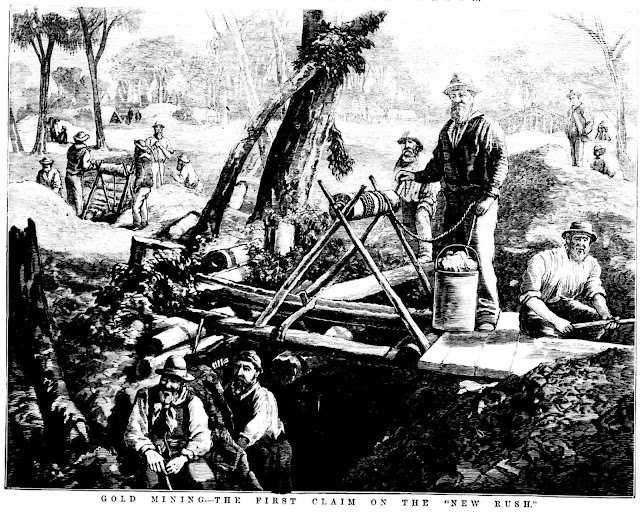 Gold Mining - The First Claim on the New Rush 1876