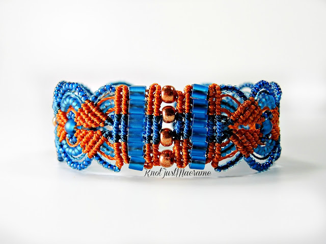 Micro macrame bracelet in capri blue by Sherri Stokey.