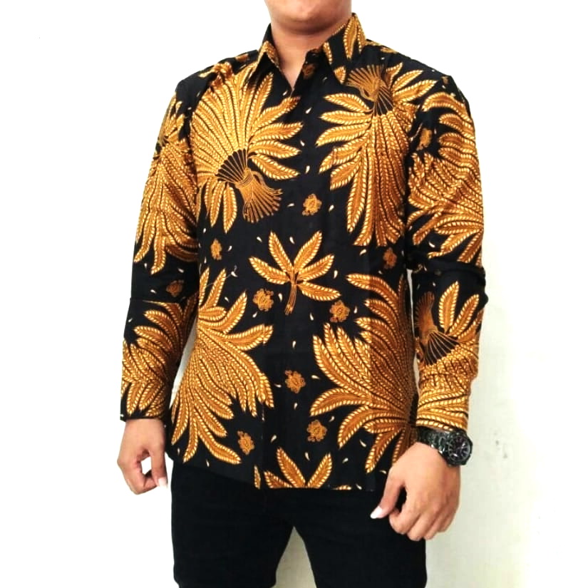 Contoh Model  Baju  Batik  2019 Kemeja Batik  Kombinasi  Pria  