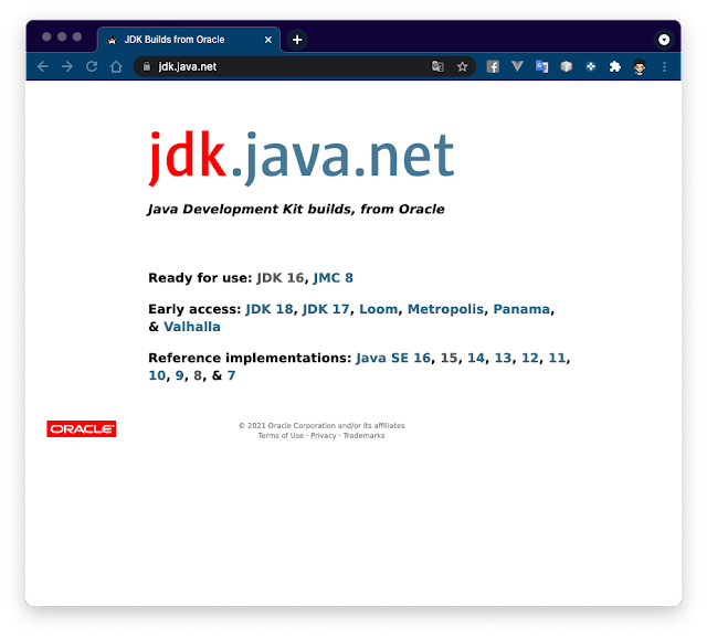 Pagina principal JDK Java .Net