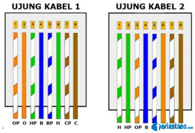 Susunan dan Cara Membuat Kabel UTP Straight dan Cross Lengkap -
 Feriantano.com