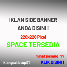 Pasang Iklan Side Banner 220x220