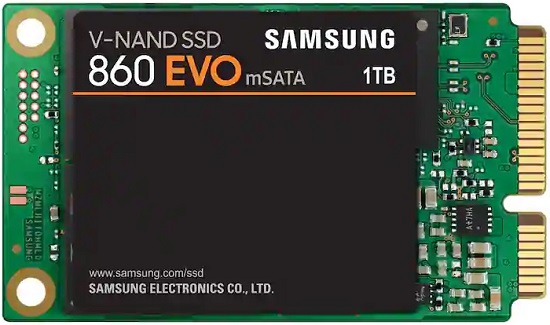 MZ-M6E1T0BW Samsung 860 EVO Series 1TB MLC SATA 6Gbps mSATA Solid State Drive