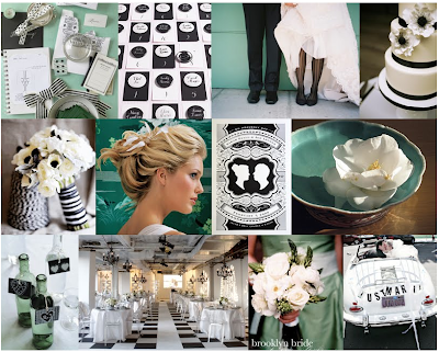 Bottle Glass Black Wedding Inspiration Board click to enlarge