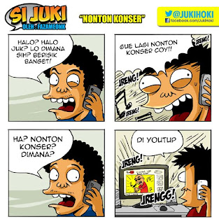 Gambar Lucu, Komik lucu si Juki nonton konser