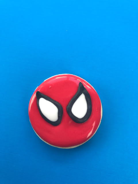 spiderman homecoming decorated cookie tutorial and video