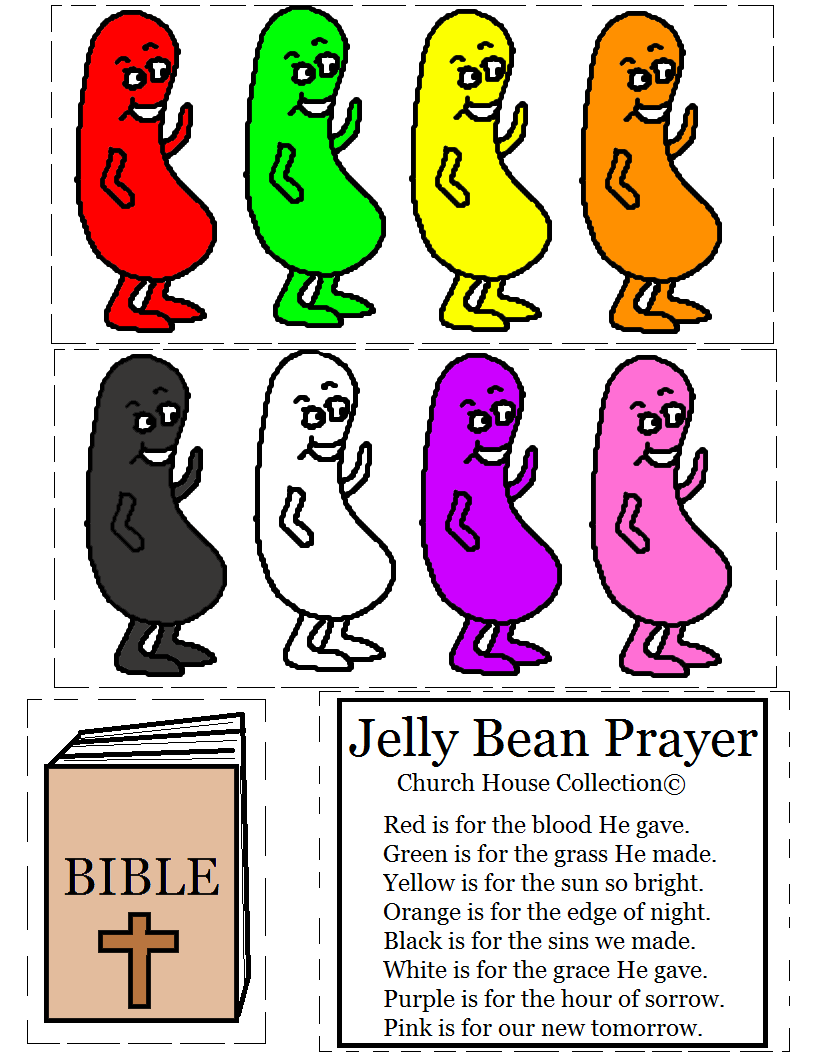 Jelly Bean Prayer Cutout Activity For Kids