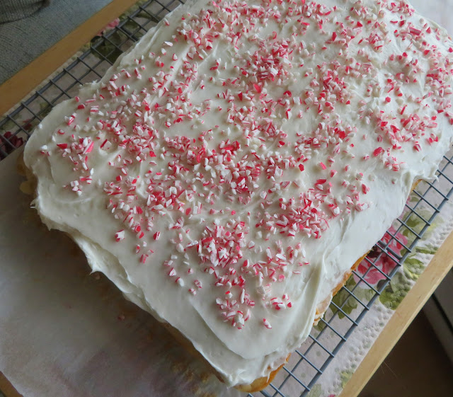 Candy Cane Sheet Cake