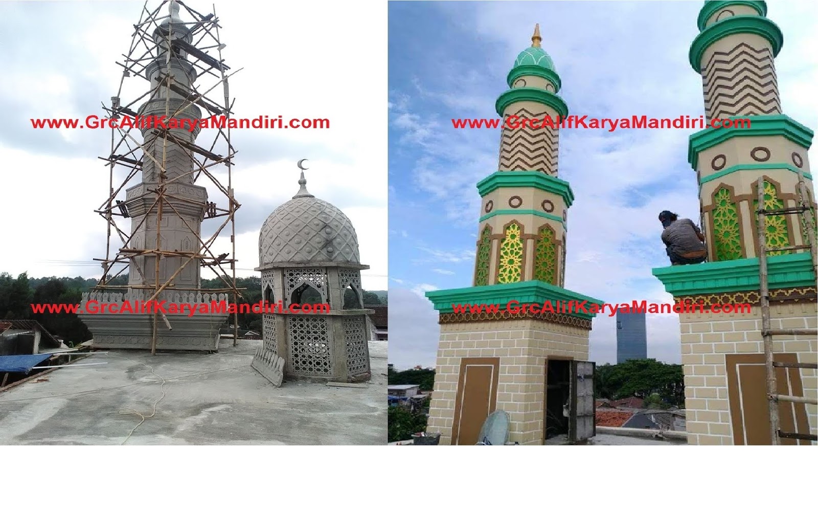 35 Gambar  Menara Masjid Mushola  Terbaru Model Desain 