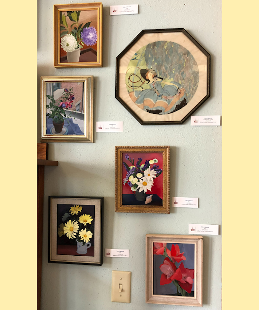 Paintings by local artist Gretchen Frick McBlair uplift.