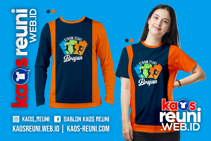 Senam Sehat Brajan - Desain Sablon Kaos Reuni Alumni