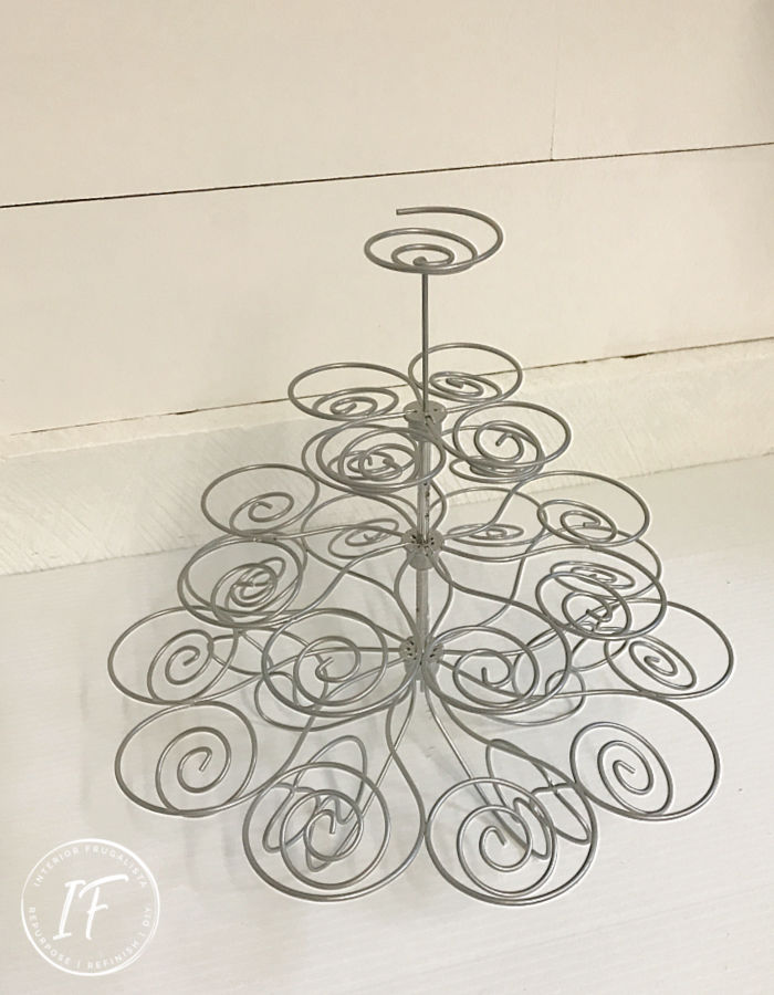 Repurposed Metal Cupcake Stand