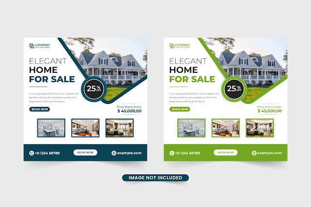 Modern housing template vector design free download