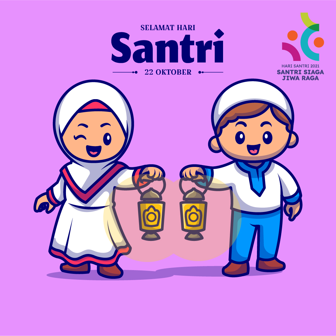 Poster Gambar Ucapan Selamat Hari santri Nasional - 22 Oktober