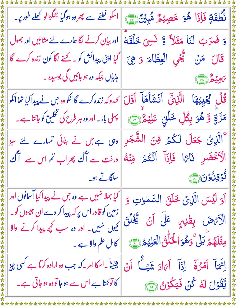 Quran,Quran with Urdu Translation,Surah Yaseen with Urdu Translation