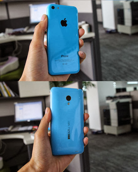 Meizu MX 3c Blue back side