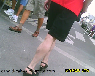 natural candid muscular calves