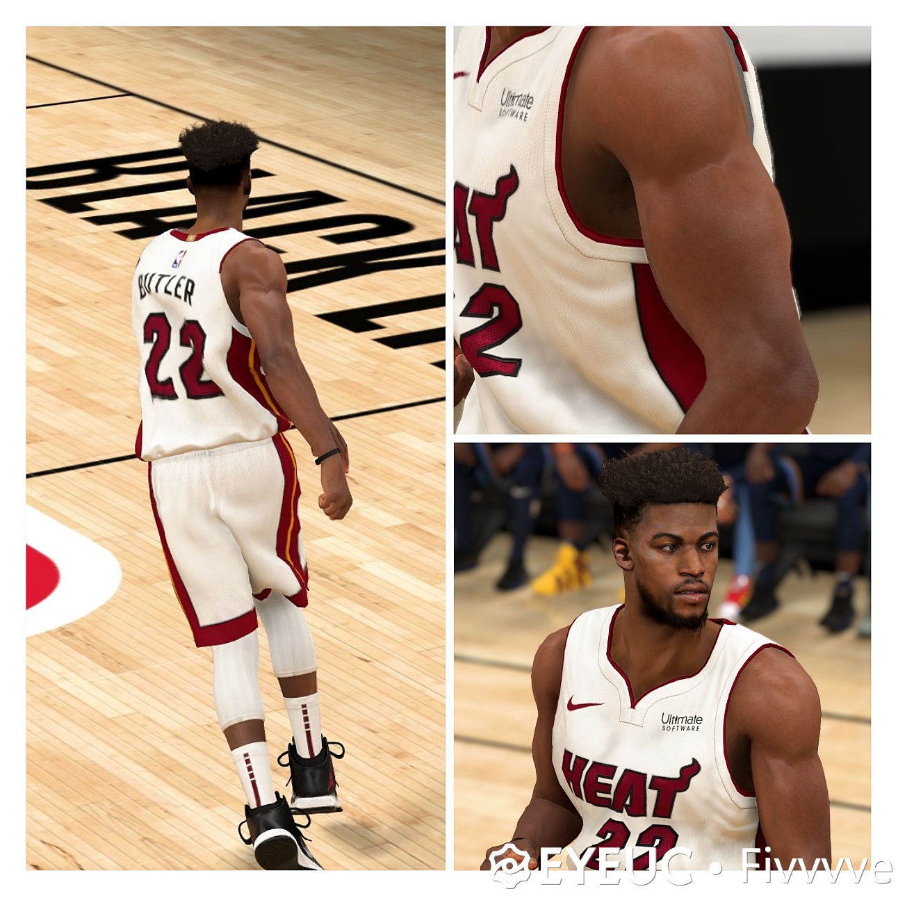 Jimmy Butler Cyberface, Hair and Body Model V2.0 By Five [FOR 2K20