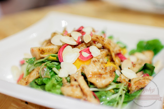 Menu Salad Owlery Cafe - Asian Smoked Chicken with Mango Salad
