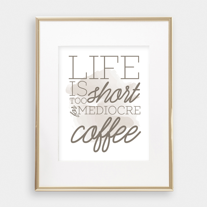 Six Coffee Printables | Six printables all about everyone's favorite beverage: COFFEE! 8x10 prints perfect for any decor. 