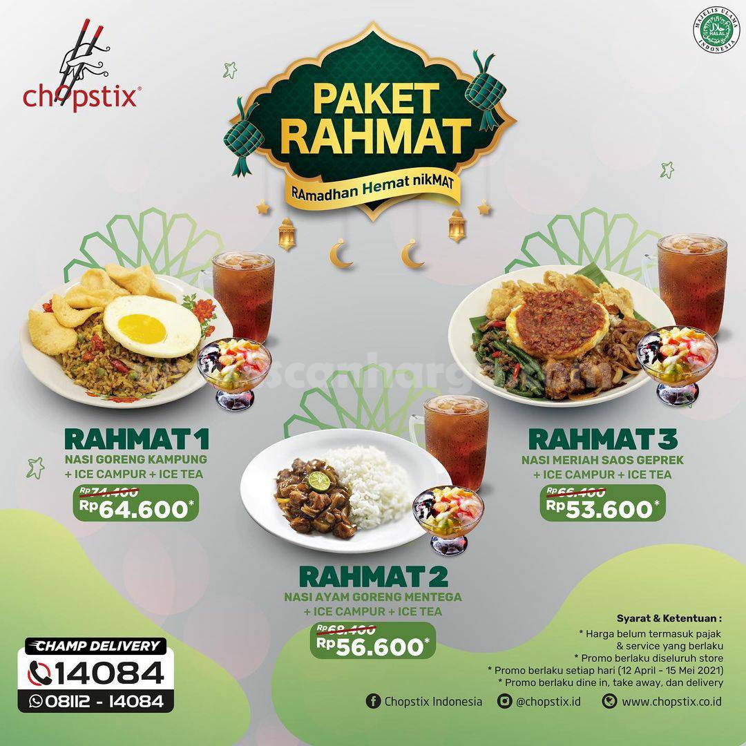 Promo CHOPSTIX Menu PAKET RAHMAT Harga Mulai Rp 53.000