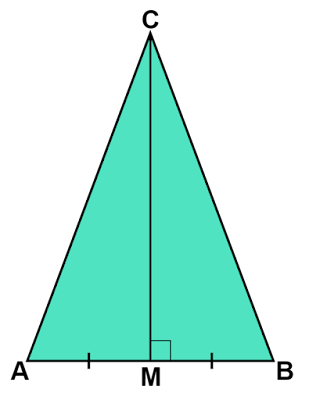 線分と垂直二等分線上の点でつくる三角形