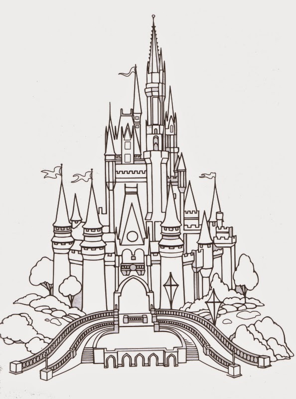 Disney World Castle Coloring Pages