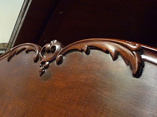 picture of Steinway King Louis XV art case ornate music rack