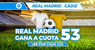 Paston megacuota Real Madrid vs Cadiz 17-10-2020