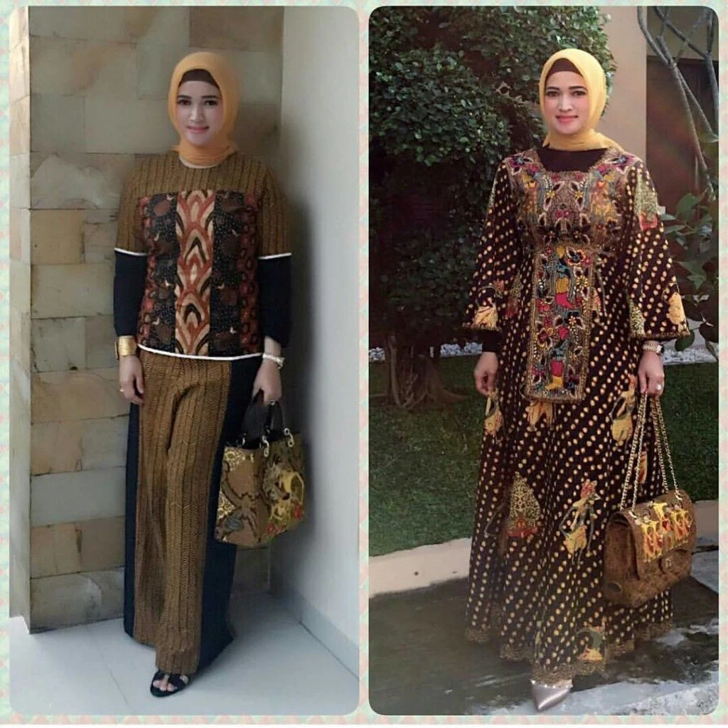 Model Gamis Batik Couple Orang Gemuk Desainer Busana Model - Model baju gamis batik untuk orang gemuk