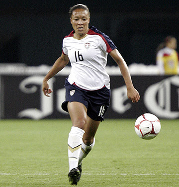 US Women Soccer Forward Angela Hucles