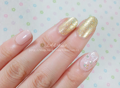 [Self Nail] Gold Pearl Polish, Gold Pearl Nail Polish, Gold Polish Elegant Pearl 