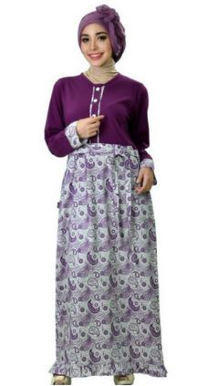 17 Contoh Model Baju Gamis Batik Desain Terbaik 2019