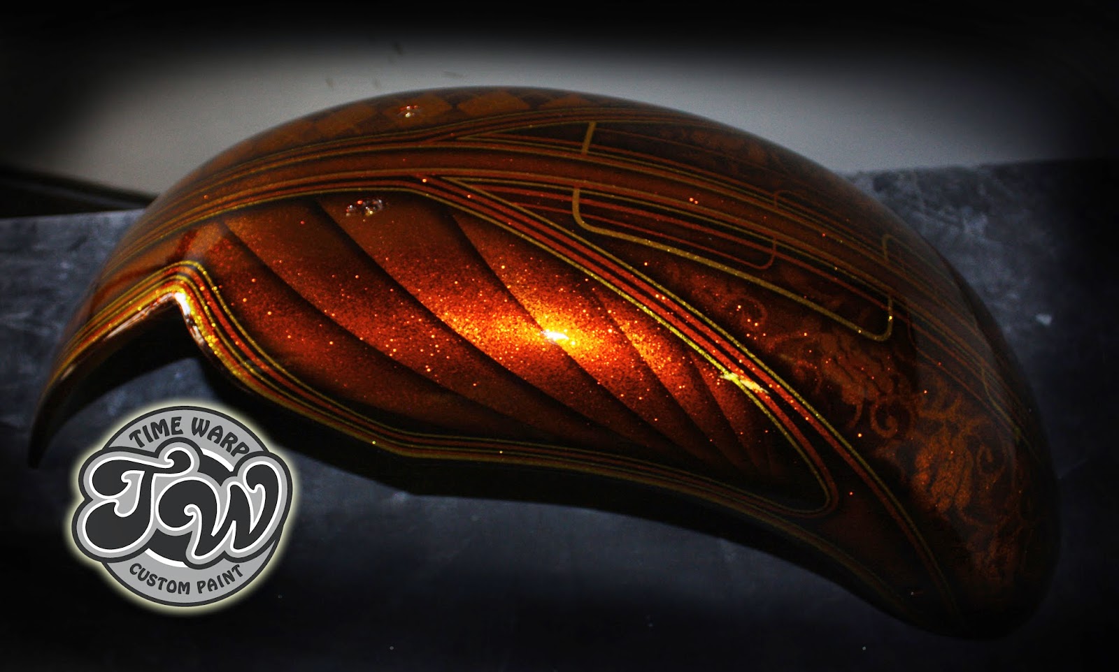 Online Motorcycle Paint Shop: Brown and gold Metal flake