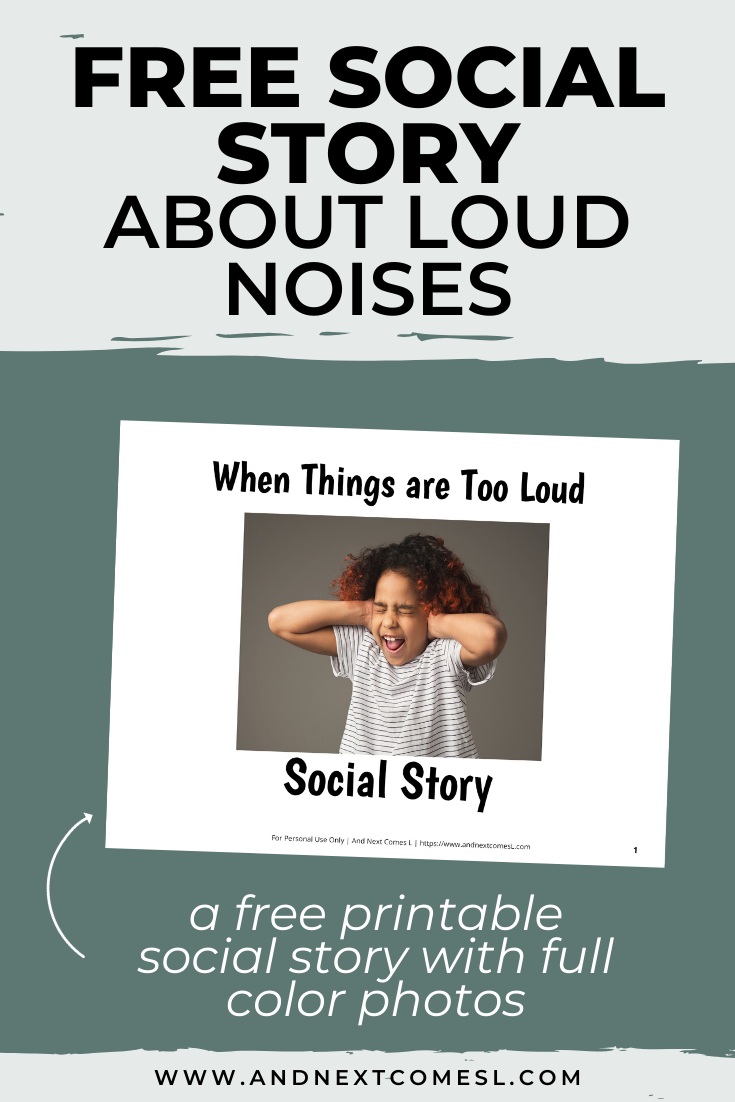 Free printable social story for kids with autism about how to cope with loud noises