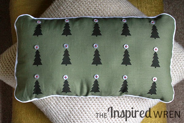 Christmas Forest Pillow Tutorial -- with ink-jet printed fabric! | The Inspired Wren